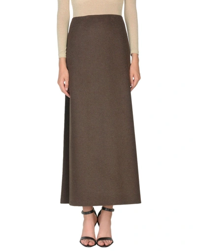 The Row Maxi Skirts In Dark Brown