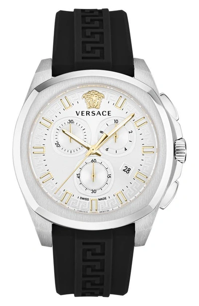 Versace Geo Chrono Chronograph, 43mm In Stainless Steel