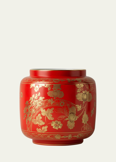 Ginori 1735 Oriente Italiano Rubrum Stackable Vase In Red