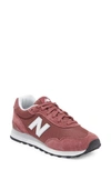New Balance 515 Suede Sneaker In Washed Burgundy/ White