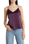 Frame Silk Camisole In Plum