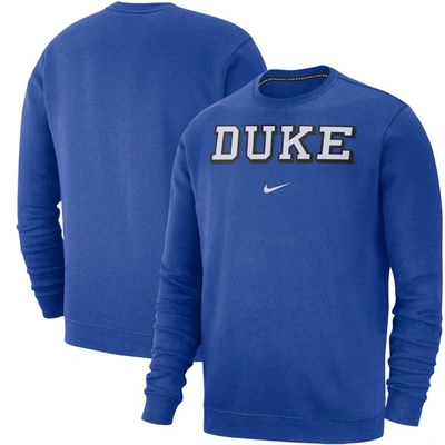 Nike Royal Duke Blue Devils Club Fleece Sweatshirt