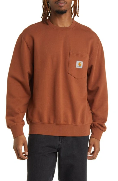 Carhartt Pocket Sweatshirt In Beaver