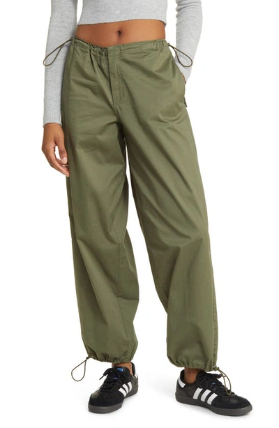 Pacsun Parachute Pants In Olive