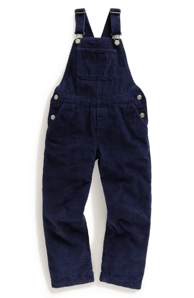 Mini Boden Kids' Cotton Cotton Corduroy Dungarees In College Navy