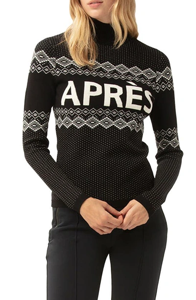 Alp N Rock Aurora Jacquard Mock Neck Sweater In Black
