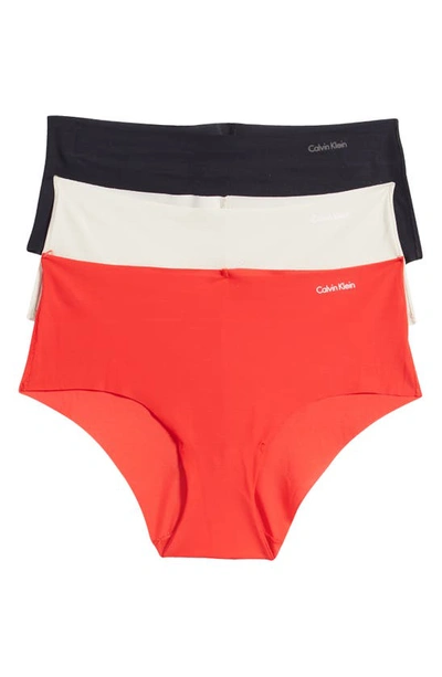Calvin Klein Invisibles Hipster Briefs In Hvx Rouge/ Peyot