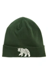 The North Face Dock Worker Recycled Beanie In Pine Needle/ Bear Graphic
