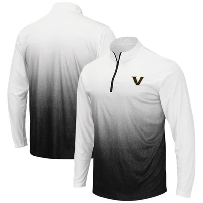 Colosseum White/black Vanderbilt Commodores Magic Ombre Long Sleeve Quarter-zip Top