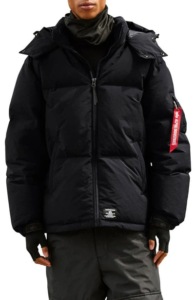 Alpha Industries Puffer Parka In Black