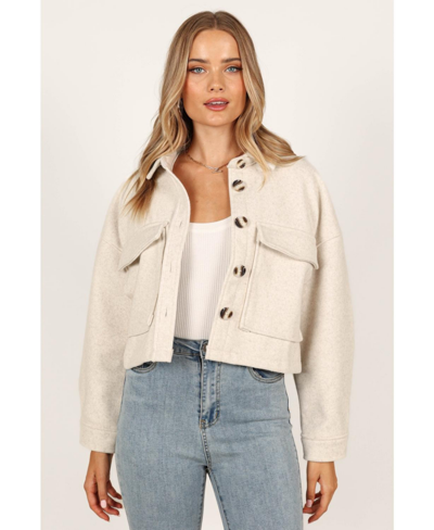 Petal And Pup Womens Liliana Double Pocket Jacket In Cream