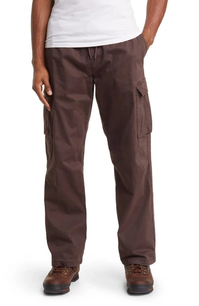 Pacsun Brody Wide Leg Drawstring Cargo Pants In Brown