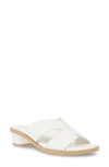 Anne Klein Timmy Slide Sandal In White Smooth