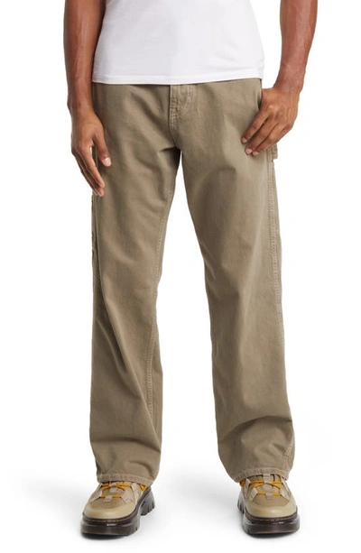 Pacsun Straight Leg Carpenter Trousers In Olive