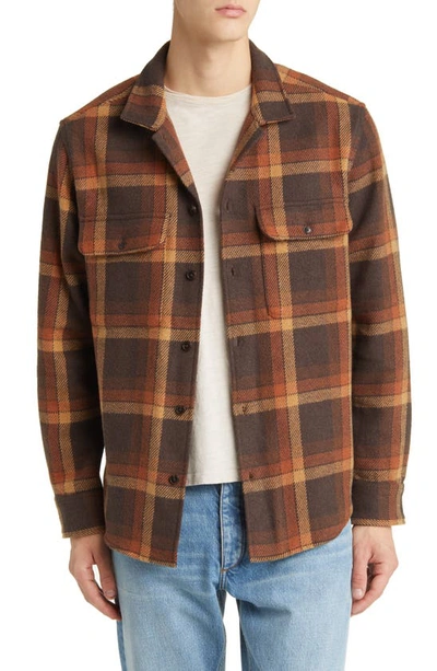 Madewell Brushed Easy Shirt Jacket In Dark Roast