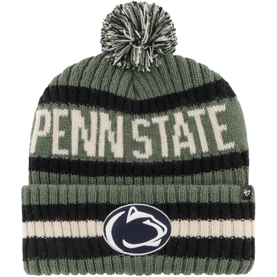 47 ' Green Penn State Nittany Lions Oht Military Appreciation Bering Cuffed Knit Hat With Pom