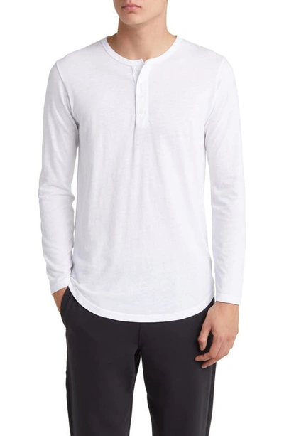 Goodlife Long Sleeve Henley In White