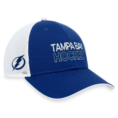 Fanatics Branded  Blue Tampa Bay Lightning Authentic Pro Rink Trucker Adjustable Hat