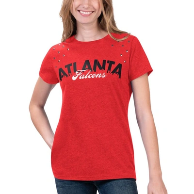 G-iii 4her By Carl Banks Heathered Red Atlanta Falcons Main Game T-shirt