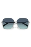 Tiffany & Co 58mm Gradient Square Sunglasses In Silver