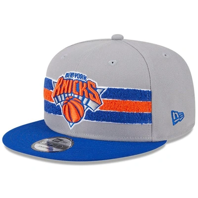 New Era Gray New York Knicks Chenille Band 9fifty Snapback Hat