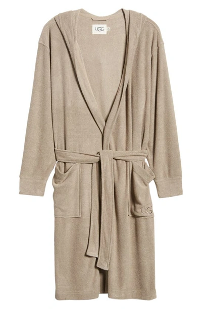 Ugg Reyes Hooded Robe In Wolf Grey