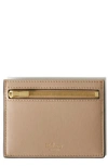 Mulberry Zipped Leather Card Case In Maple