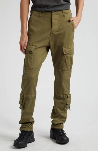 John Elliott Cotton Stretch Twill Tactical Cargo Trousers In Army