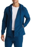 Beyond Yoga Freefit Zip Hoodie In Blue Gen Heather