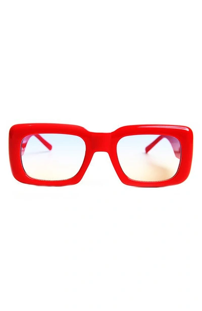 Wisdom Frame 1 Square Sunglasses In Red