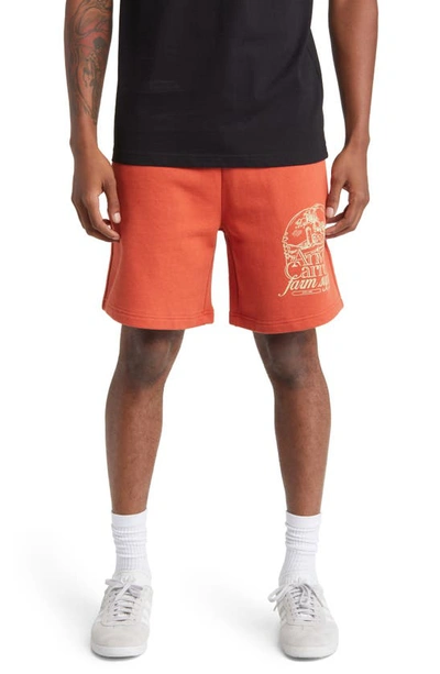 Carrots By Anwar Carrots Farm Supply Cotton Graphic Sweat Shorts In Orange