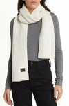 Allsaints Brushed Knit Scarf In Chalk