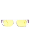 Wisdom Frame 15 Rectangular Sunglasses In Pollen