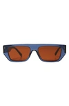 Wisdom Frame 15 Rectangular Sunglasses In Indigo
