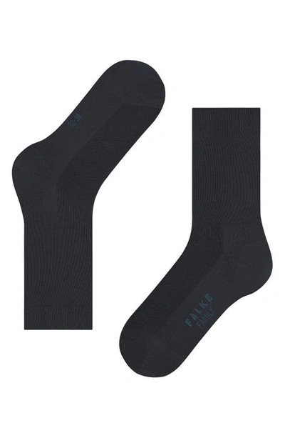 Falke Family Cotton Blend Crew Socks In Dark Navy