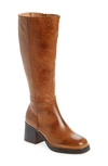Chocolat Blu Ines Knee High Boot In Brown Leather