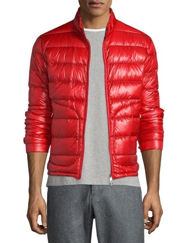 Moncler Acorus Quilted Nylon Puffer Jacket, Red | ModeSens