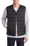 Taion Quilted Packable Water Repellent 800 Fill Power Down Vest In Black