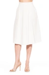 Alexia Admor Mabel Flared Midi Skirt In White
