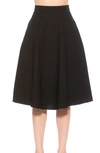 Alexia Admor Mabel Flared Midi Skirt In Black
