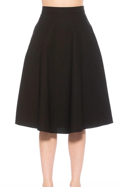 Alexia Admor Mabel Flared Midi Skirt In Black