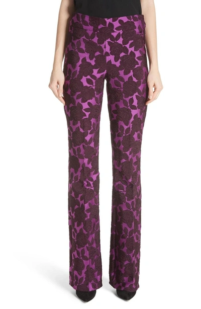 Lela Rose Sam Jacquard Pants In Orchid