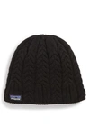 Patagonia Cable Beanie In Black