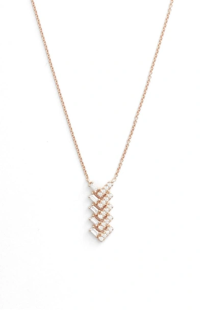 Dana Rebecca Designs Dana Rebecca Sadie Stacked Diamond Necklace In Rose Gold