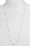 Kendra Scott Kim Adjustable Necklace In White Cz/ Gold