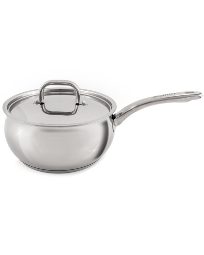 Berghoff Belly Shape Ss Stainless Steel 3.2qt Sauce Pan With Lid In Silver