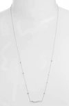 Kendra Scott Kim Adjustable Necklace In White Cz/ Silver