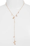 Kendra Scott Quincy Necklace In White Cz/ Rose Gold