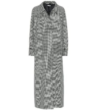 Miu Miu Wool-blend Coat In Grey