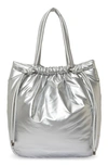 Vince Camuto Calio Bucket Bag In Silver/ Silver